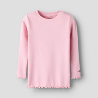 Name It – Kayla pitkähihainen ribbipaita - Bleached Mauve