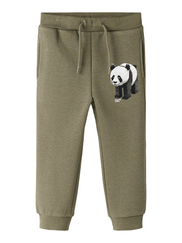 Name It - Luomupuuvillaiset collegehousut - panda