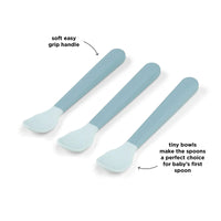 Ensilusikat Done By Deer Foodie 3-pack Easy-Grip baby spoon, Blue