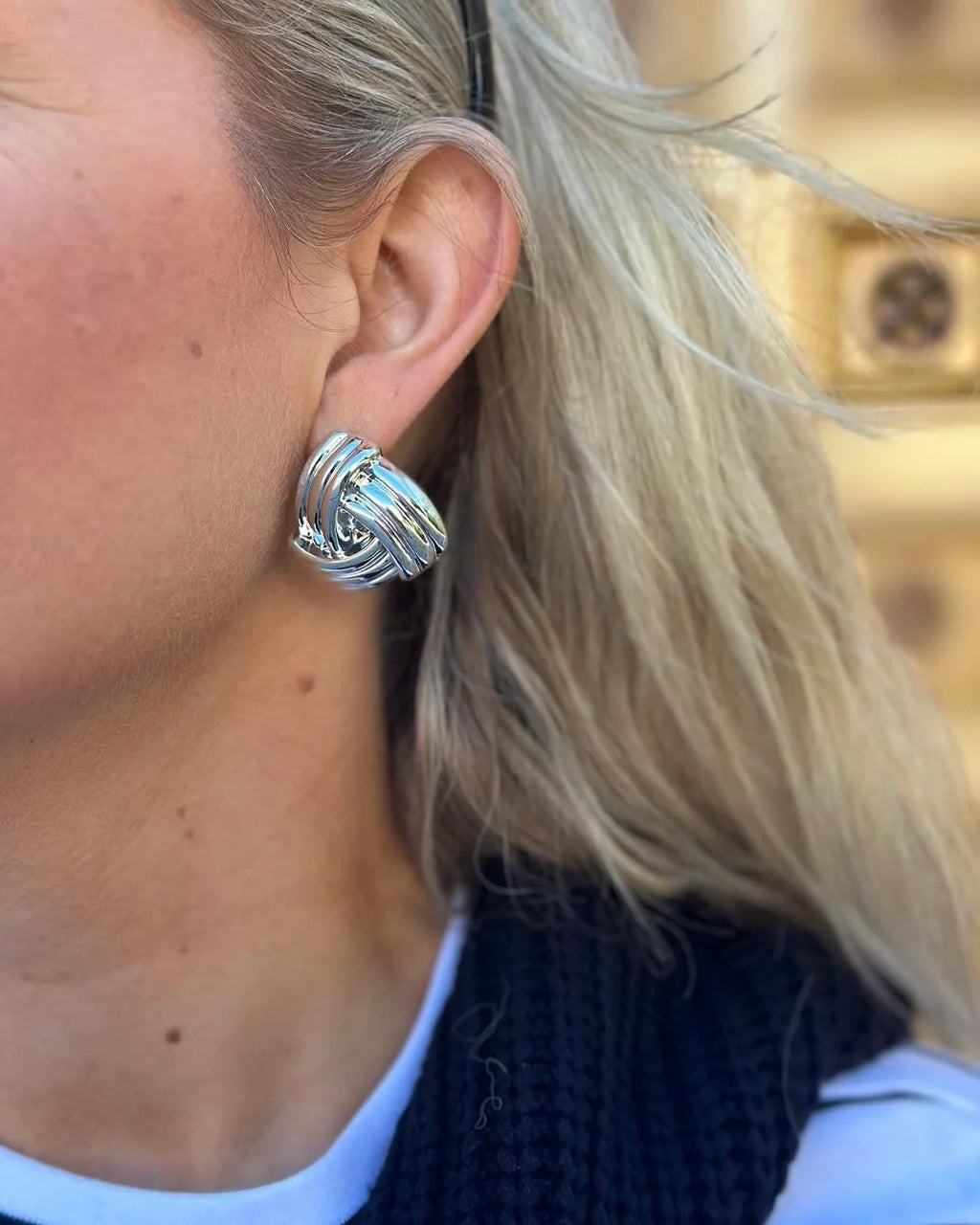 BOW19 -Knot Studs – Silver