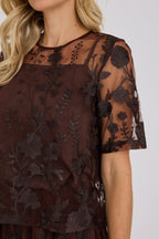 A-View Fuchsia Blouse – Dark Brown