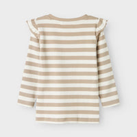 Name It Taia -  pitkähihainen ribbipaita,beige