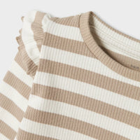 Name It Taia -  pitkähihainen ribbipaita,beige