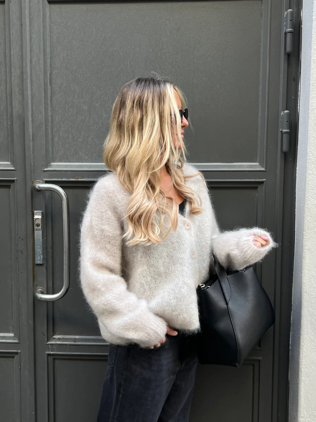 Bloom - Mohair - neuletakki, white