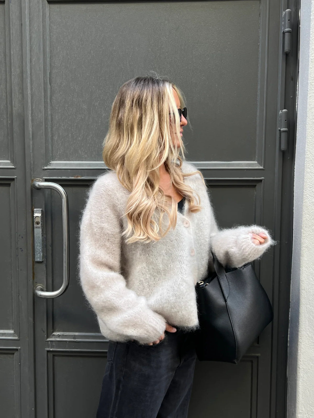 Bloom - Mohair - neuletakki, white