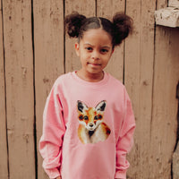 Metsola - Fox Rosy Oversize Sweater -Collegepaita