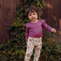 Metsola - rib frilla shirt | BERRY