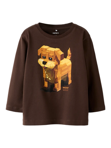 Name It - pitkähihainen paita,ruskea