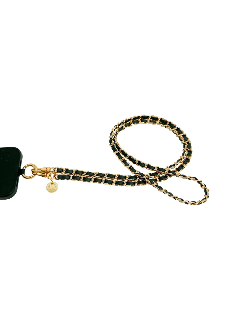In Sunny Mood – Dolores Chain Strap -puhelinketju, Dark Green/Gold