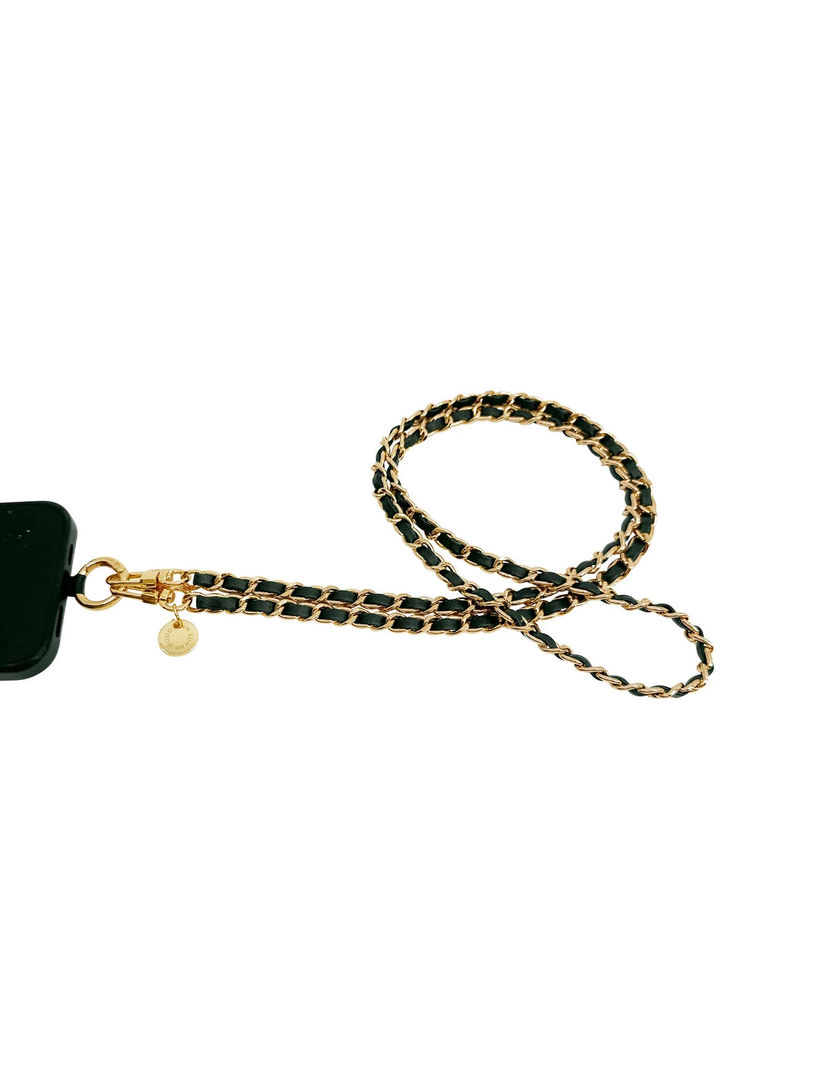 In Sunny Mood – Dolores Chain Strap -puhelinketju, Dark Green/Gold