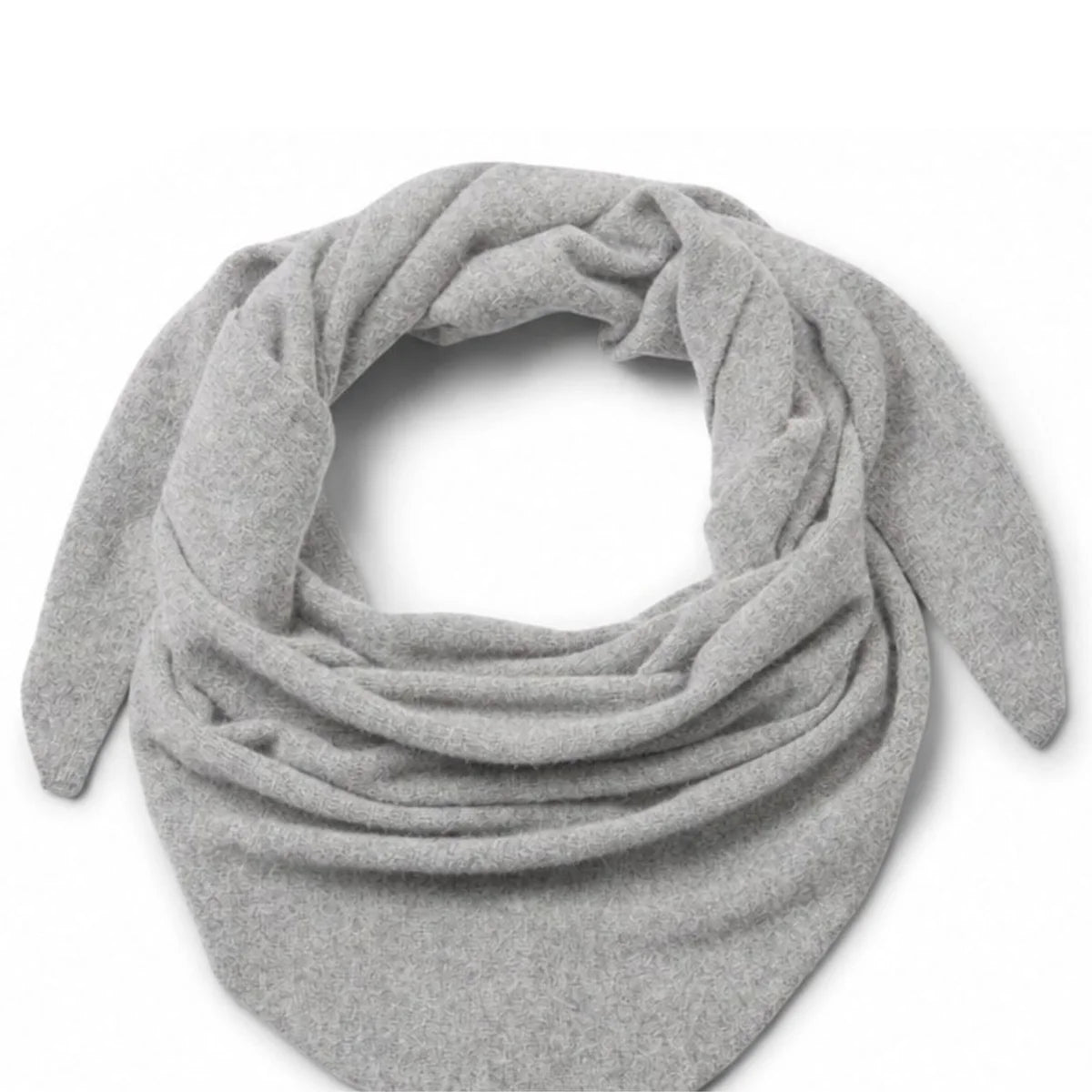 A-View Merino Knit Scarf – Light Grey