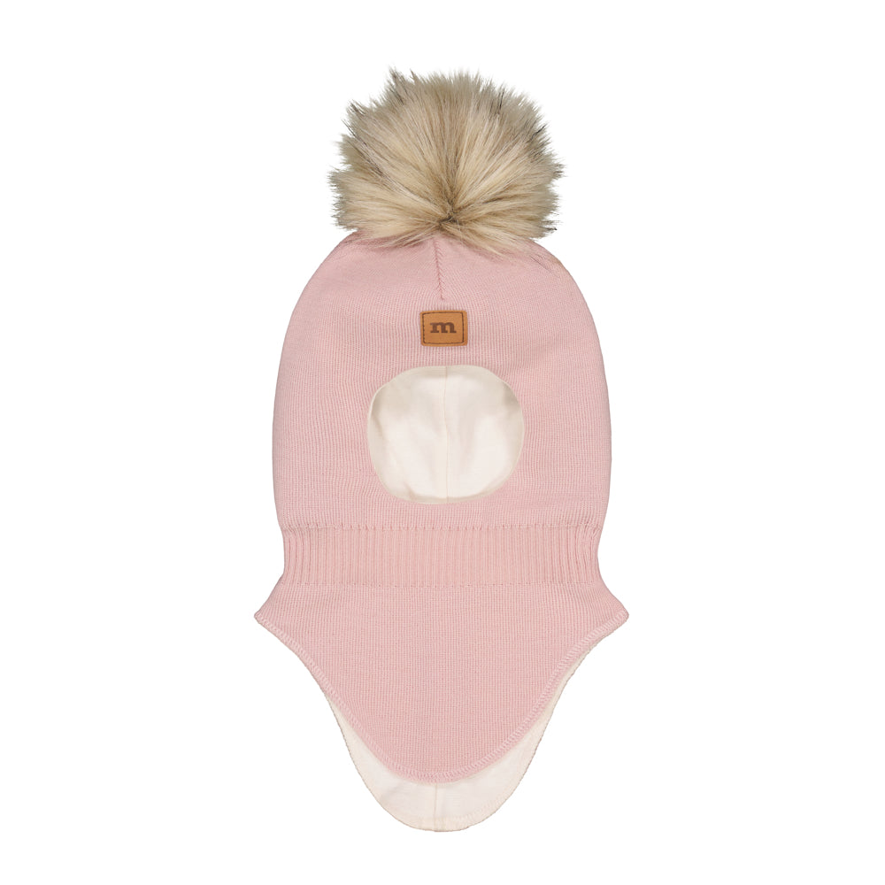 Metsola – Merino Fur Pom Pom Helmet | HEARTY PINK