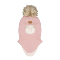 Metsola – Merino Fur Pom Pom Helmet | HEARTY PINK