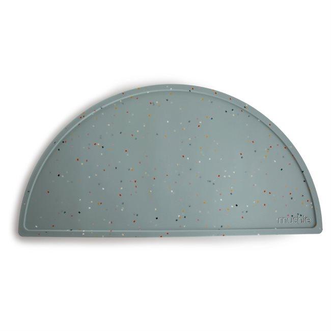 Mushie Silicone Mat - Cambridge Blue Confetti - ruokailualusta - Luna Living