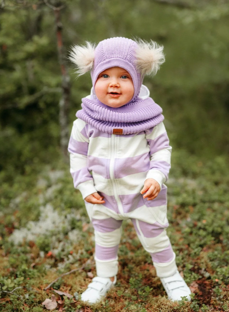 Double Fur Pom -Kypärämyssy, Puuvilla |Lily