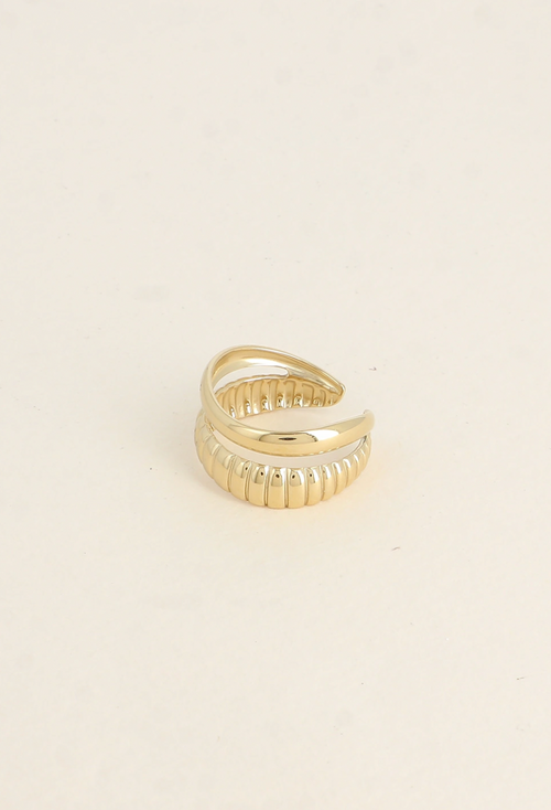 Aava Ring - kaksirivinen kirurginterässormus