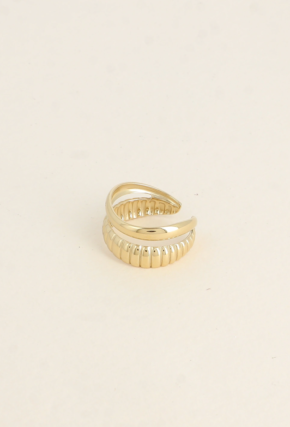 Aava Ring - kaksirivinen kirurginterässormus