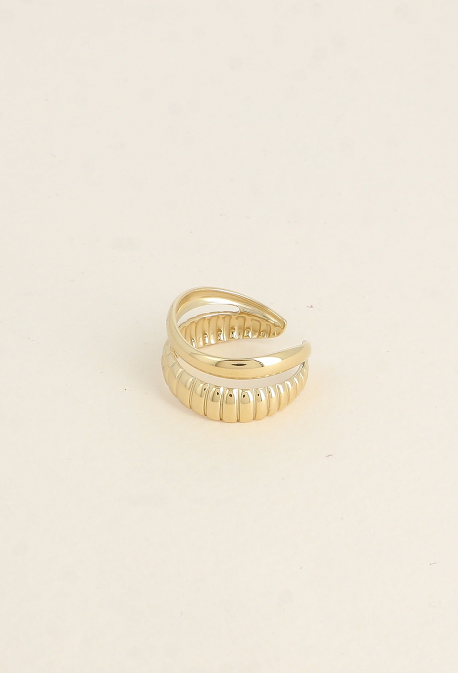 Aava Ring - kaksirivinen kirurginterässormus