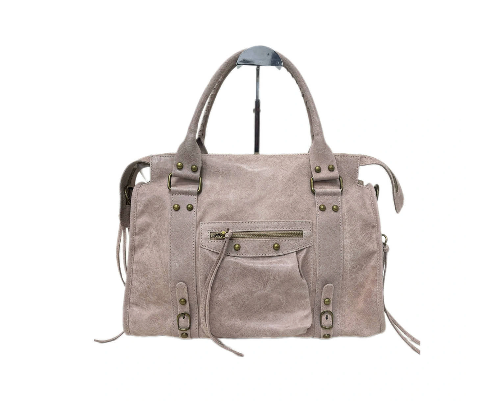 Vintage Leather Handbag – Old Rose