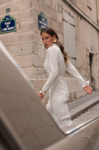 LUCCE Pleated Dress - Ivory
