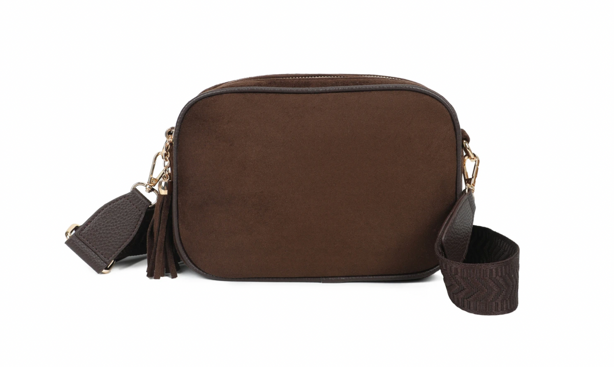 Selina & Co - Suede käsilaukku,Dark Coffee