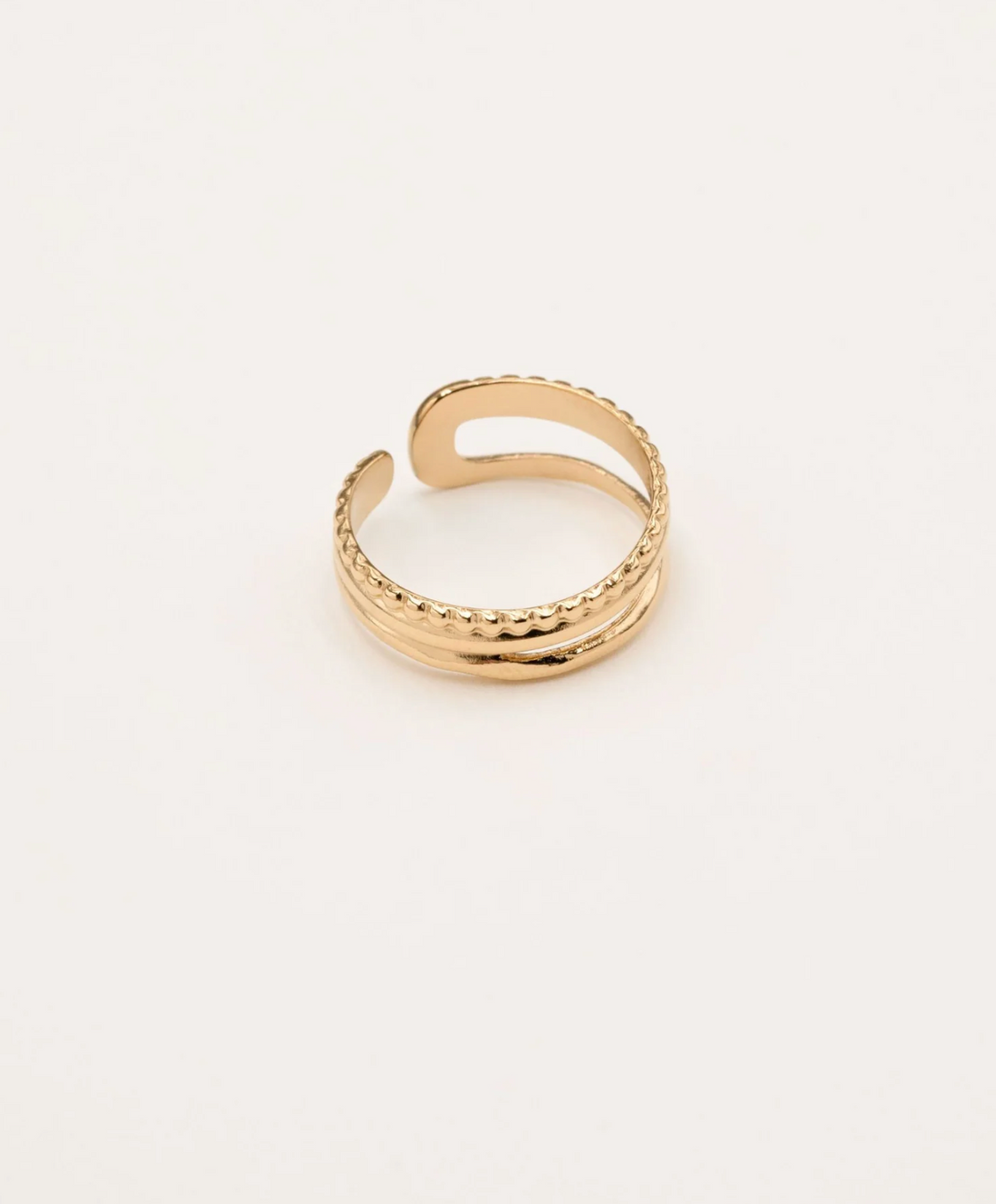 Wavy – kaksirivinen kirurginterässormus