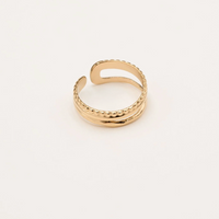 Wavy – kaksirivinen kirurginterässormus