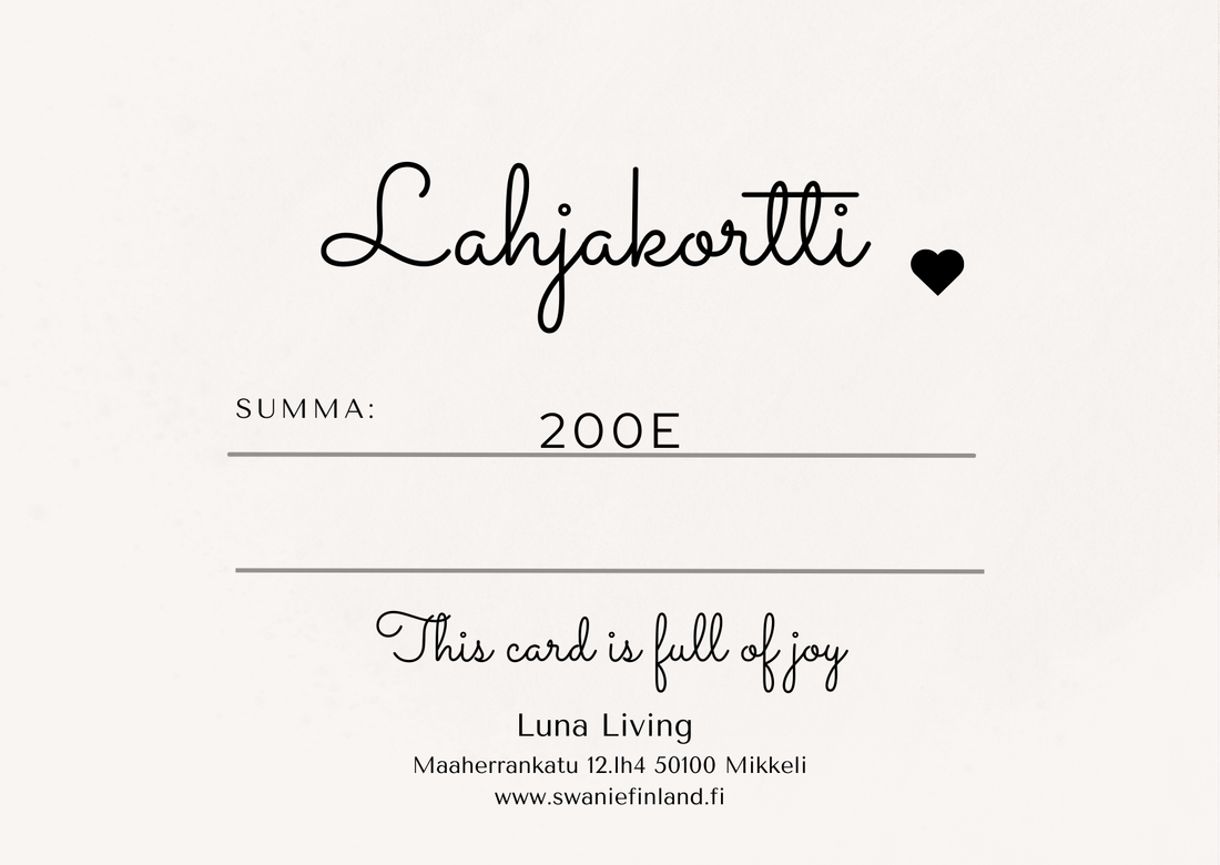 Luna Living - lahjakortti