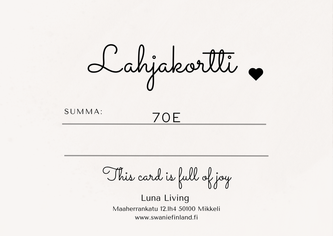 Luna Living - lahjakortti