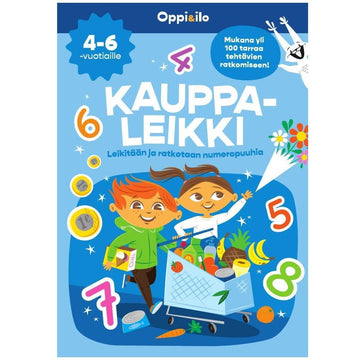 Oppi&ilo Kauppaleikki puuha- ja tarrakirja