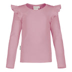 Metsola - rib frilla shirt | rosy