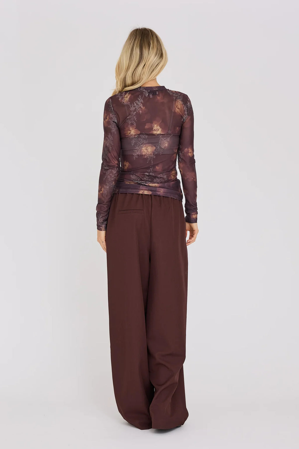 A-View Silke Blouse – Brown / Sand