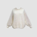 Swanie - Lux mohair neulepusero white