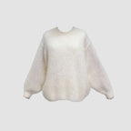 Swanie - Lux mohair neulepusero white