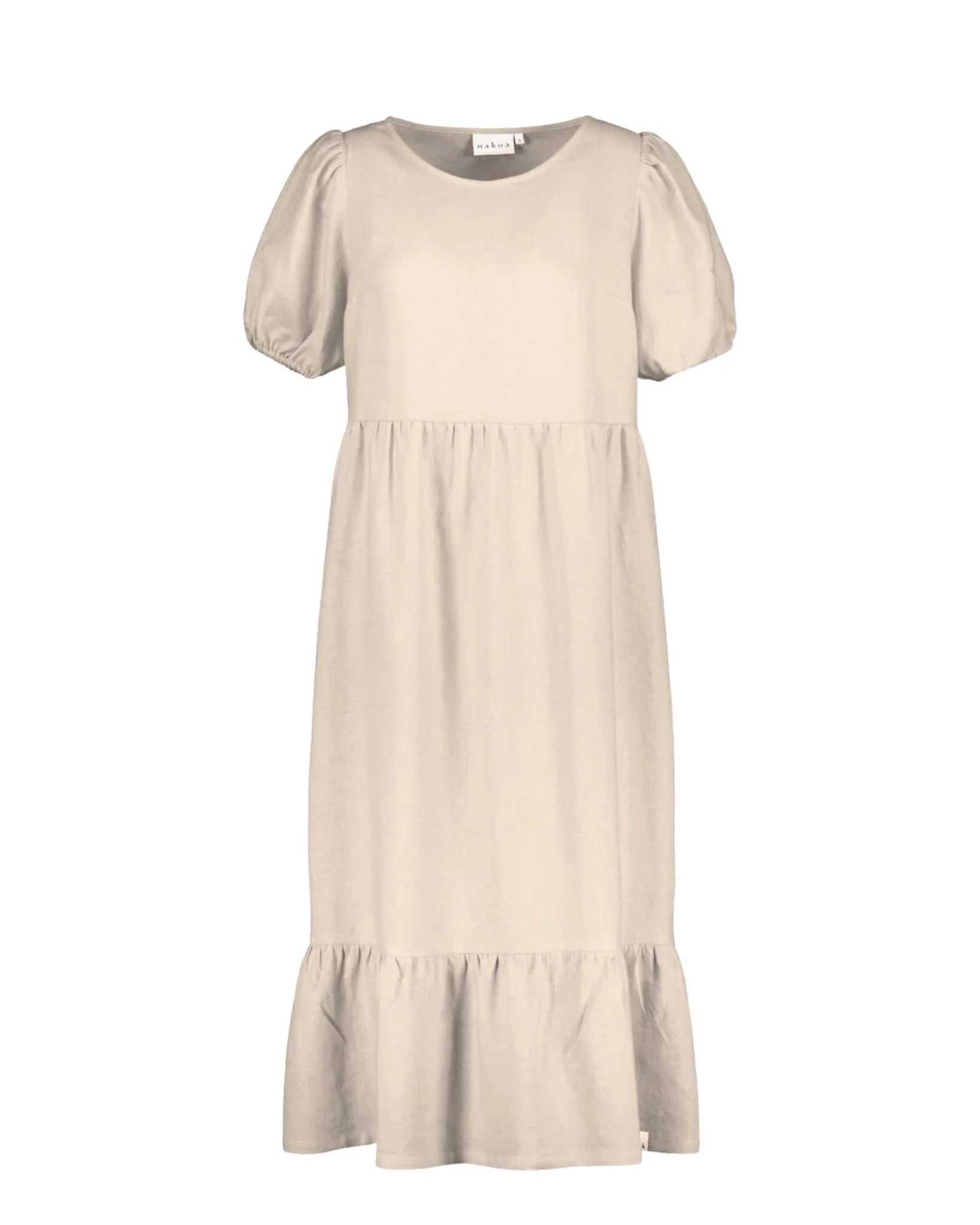 Nakoa -naisten pellavamekko.Astrid Dress, Sandshell