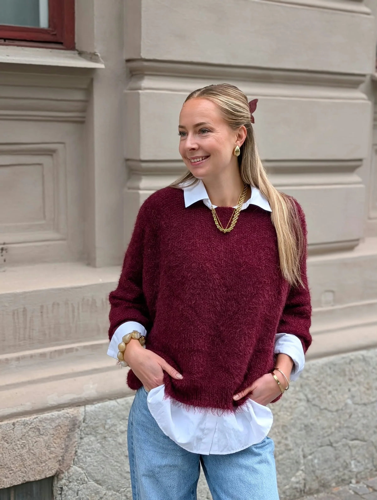 Marta – Anouk neulepusero, punainen