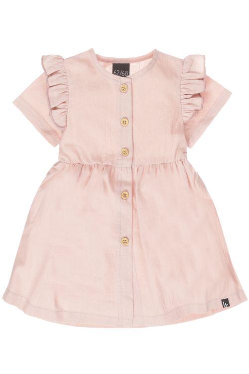 Babystyling - Ruffle button dress - pink - Luna Living