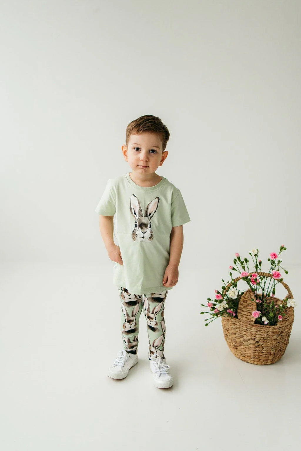 Metsola- Bunny Soft Green leggingsit