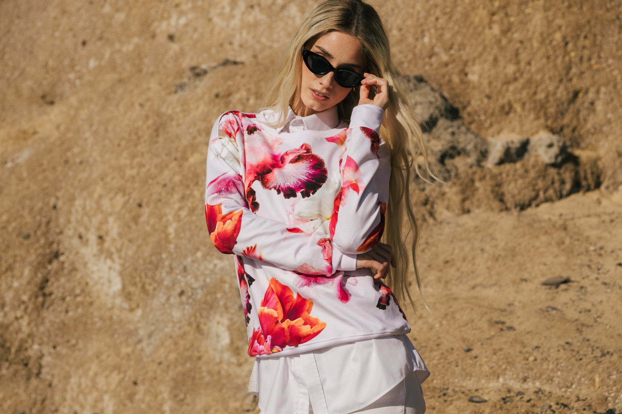 Nakoa - Casual Chic Print Shirt, Sorbet