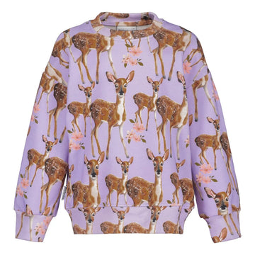 Metsola - cute bambi oversize -collegepaita | icy lilac