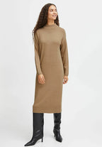 b.young BYMMMORLA TURTLENECK DRESS - Neulemekko - sepia tint melange