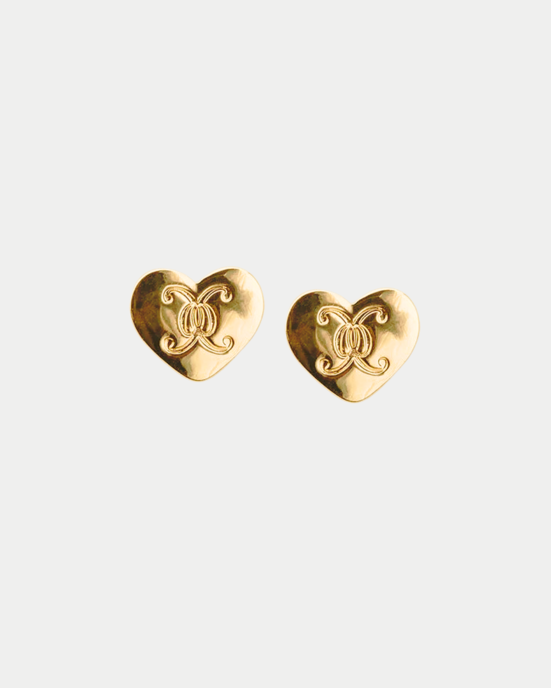 Heart Logo Stud Gold