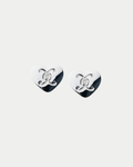 Heart Logo Stud Silver