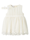 Name It Baby - valkoinen juhlamekko&hiuspanta