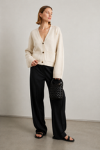 LUCCE - Soft Knit Cardigan,ecru