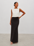 LUCCE - Long Knit Skirt – Chocolate