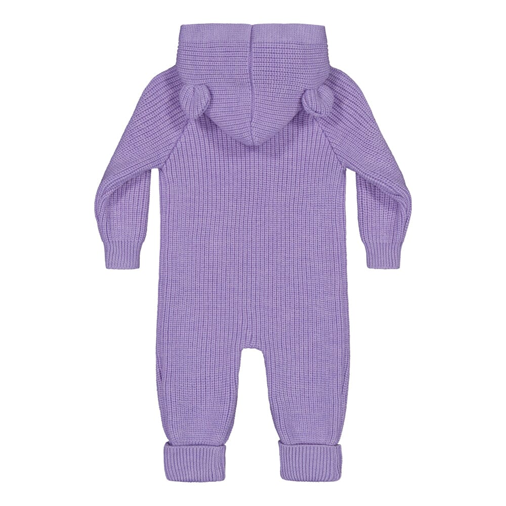 Metsola - bear knit -merinovillahaalari vauvalle | icy lilac