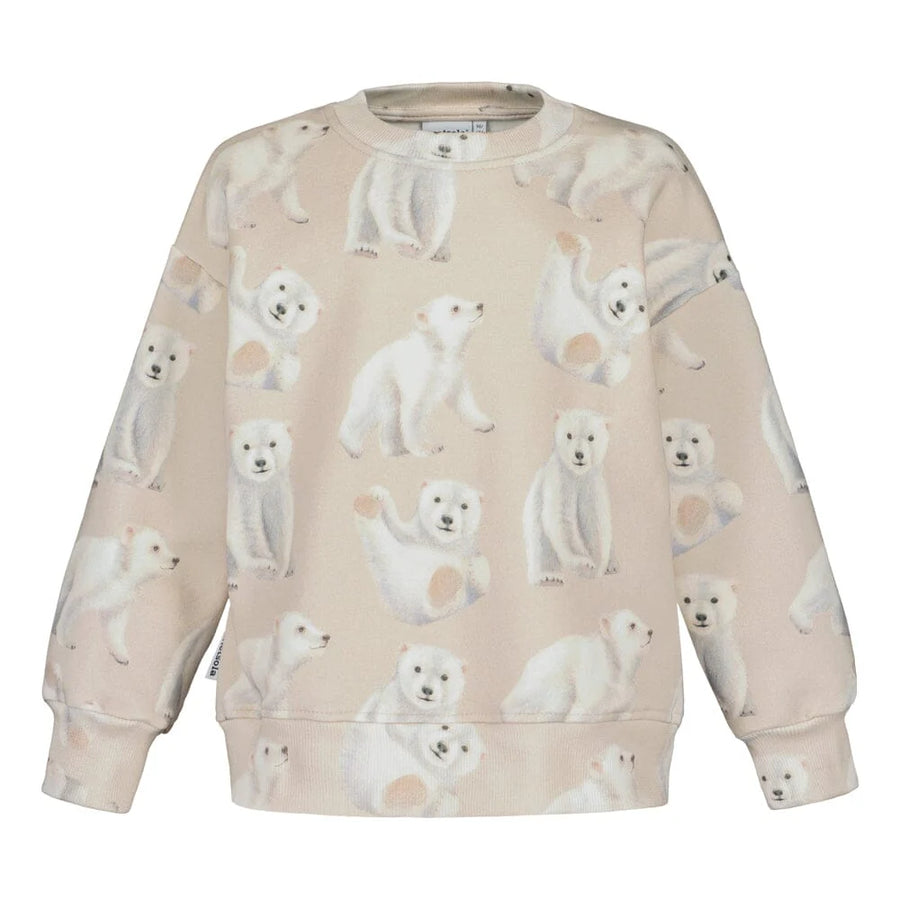 Metsola-Polar Bears Oversize Sweater -Collegepaita - Sand
