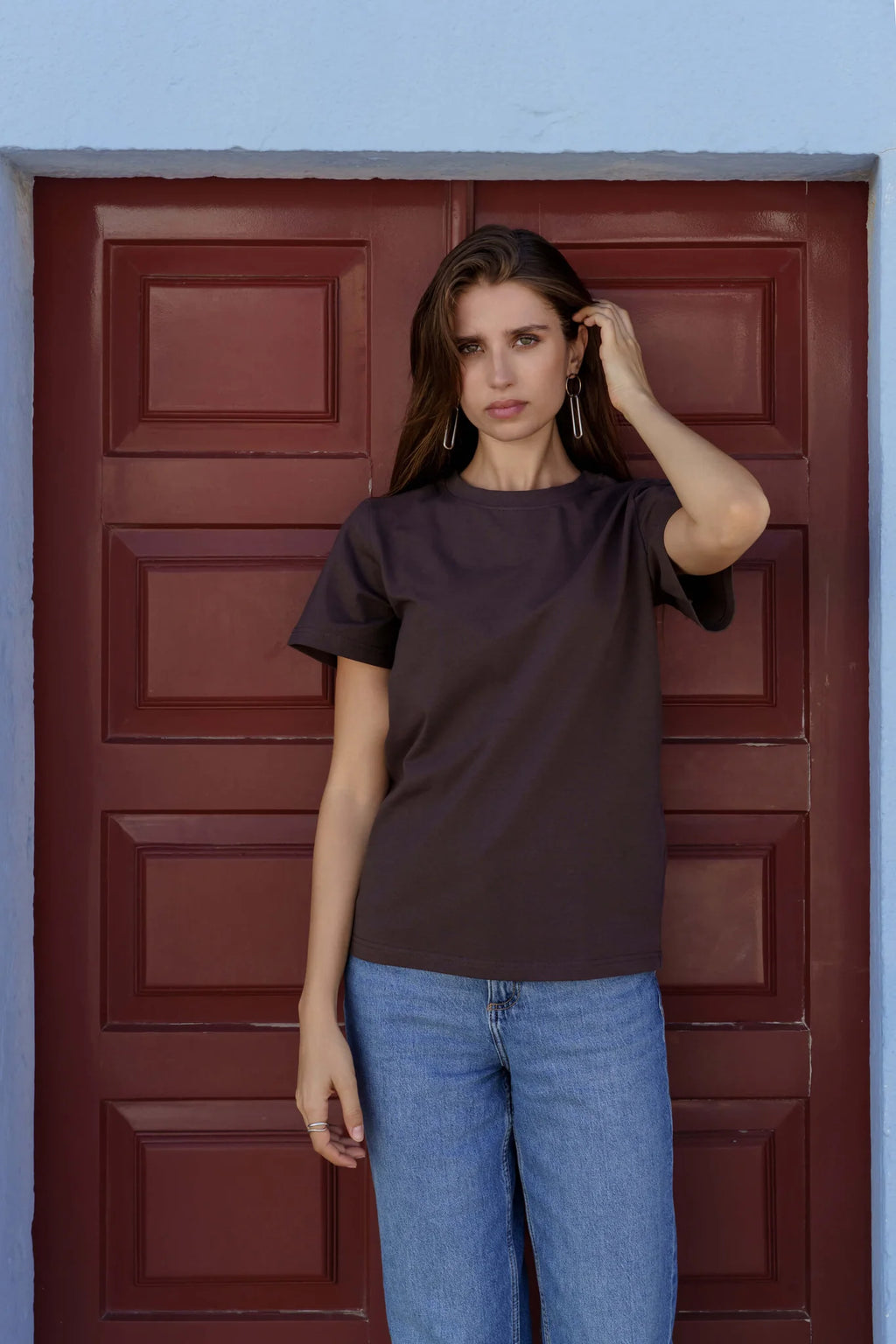 Nakoa - Emilia T-Shirt, Dark Brown