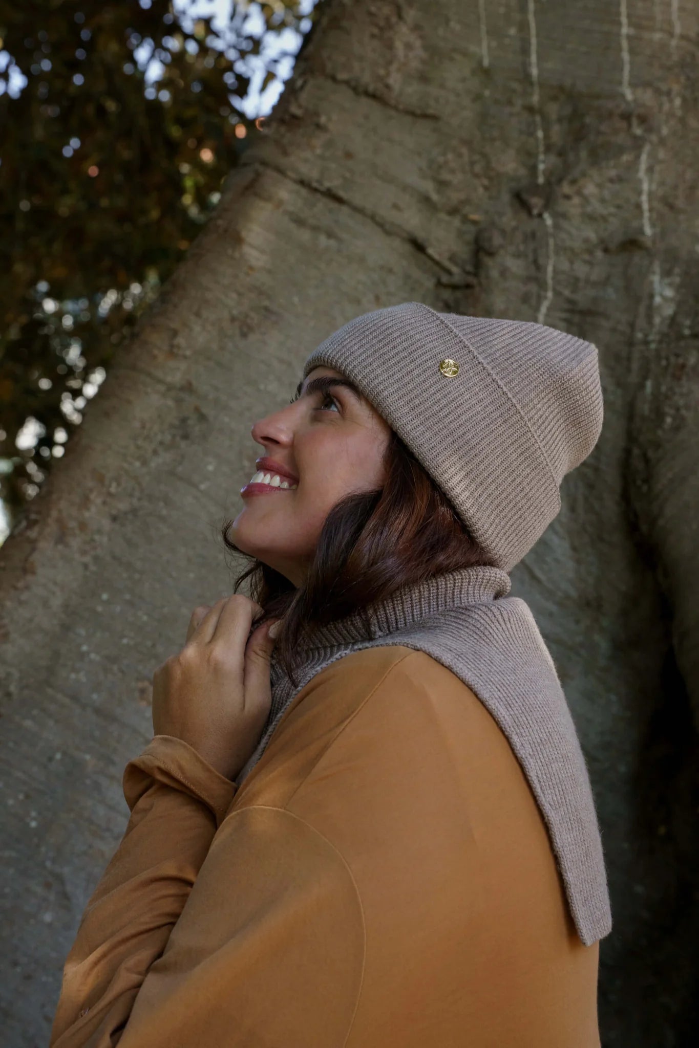 Merino Beanie, Light Taupe